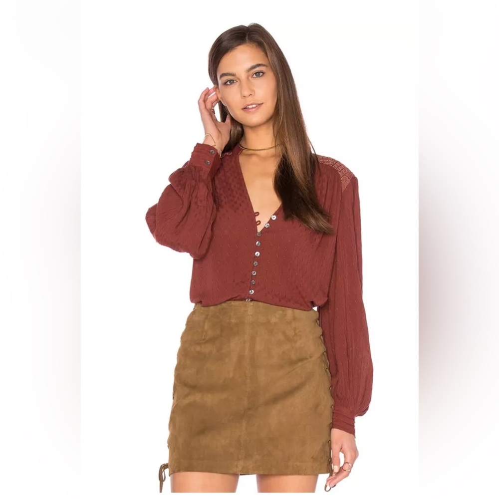 Free People Canyon Rose Blouse Size XS